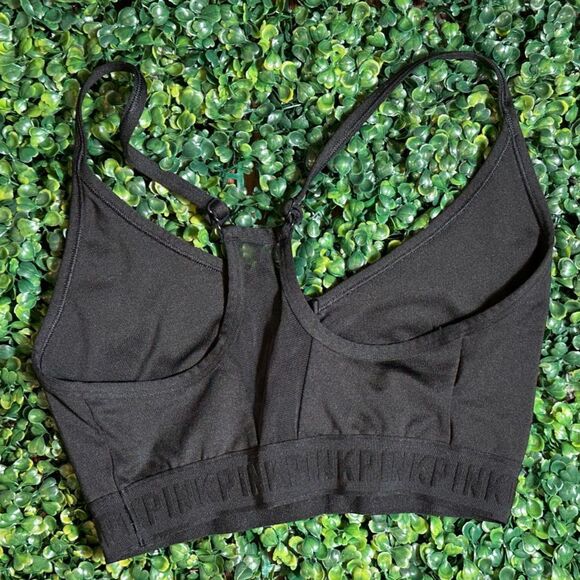 PINK Victoria's Secret Charcoal Sports Bra - Picture 2 of 3